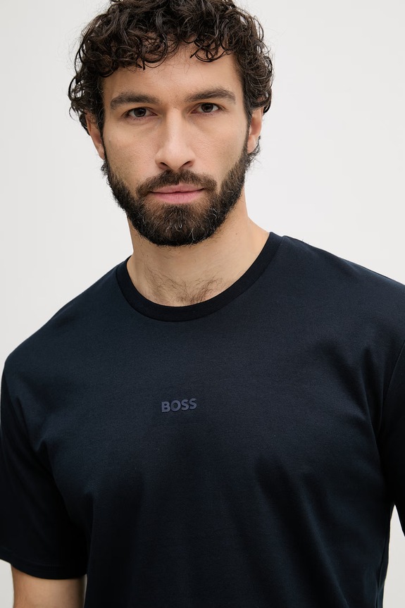 Odzież BOSS piżama dwuczęściowa męska bawełniana 50540613 granatowy