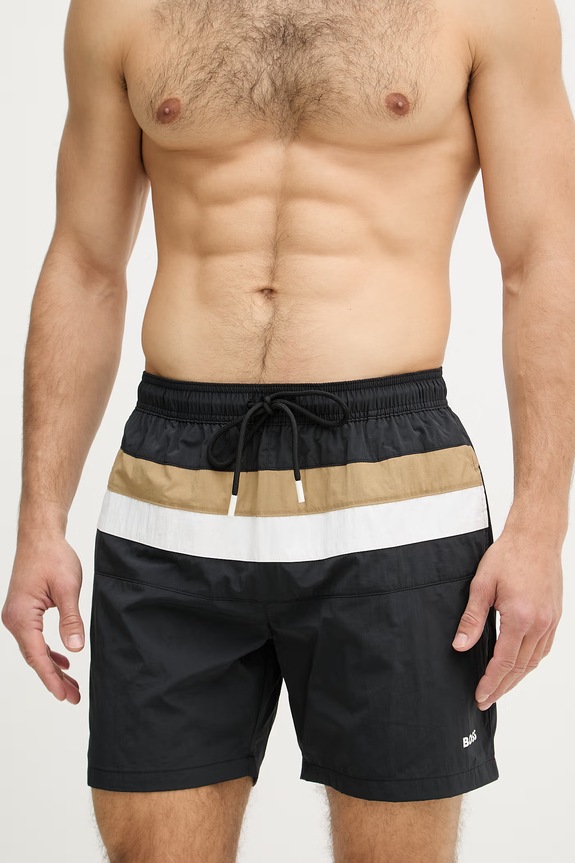 BOSS plavecké šortky pánske Louis 50539210 čierna SS26