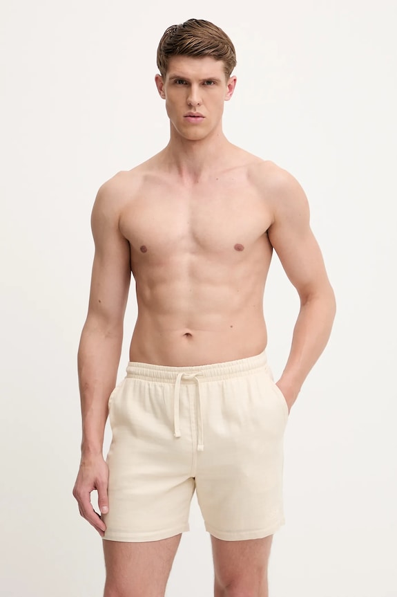 BOSS pantaloncini in cotone tessuto beige 50540134