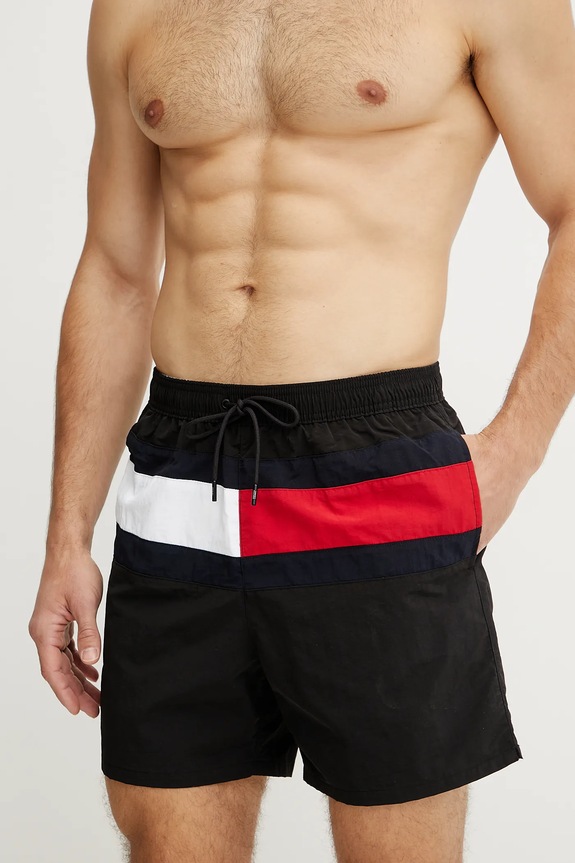Plavkové šortky Tommy Hilfiger UM0UM03474 čierna SS25