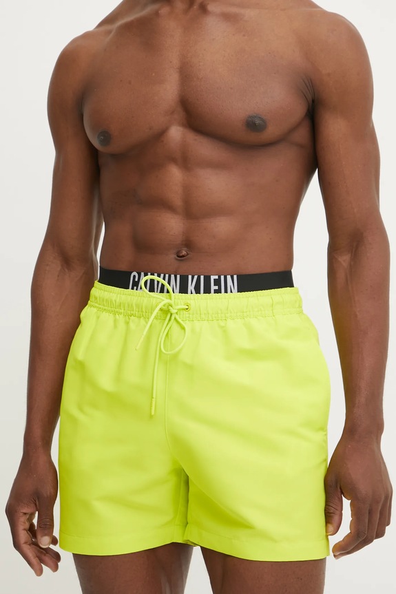 Calvin Klein szorty kąpielowe KM0KM01093 zielony SS25