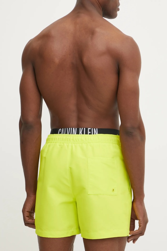 Odzież Calvin Klein szorty kąpielowe KM0KM01093 zielony