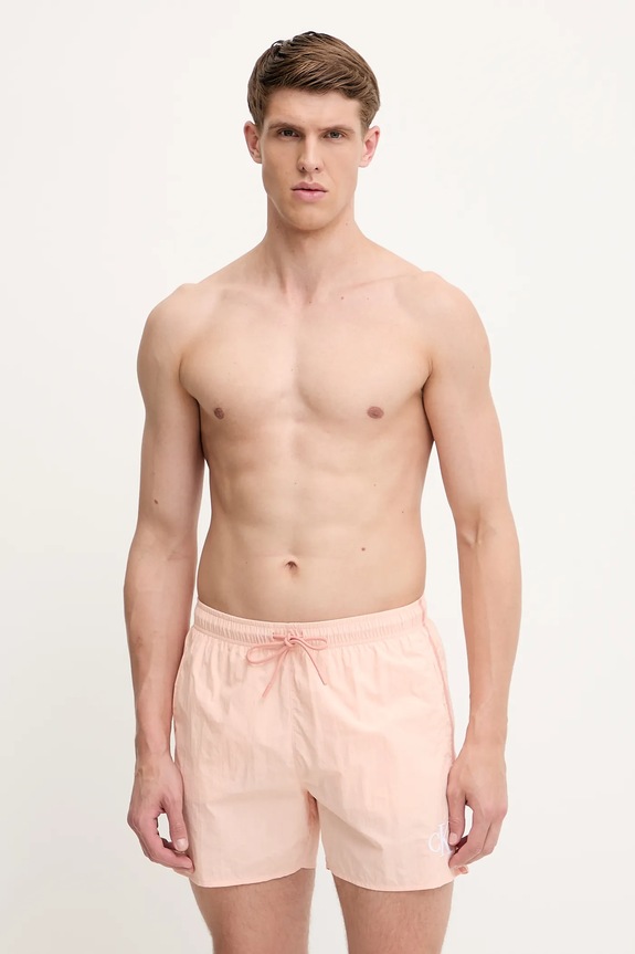 Calvin Klein pantaloni scurți de baie Planet friendly roz KM0KM01102