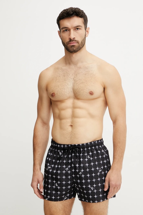 Calvin Klein szorty kąpielowe Planet friendly czarny KM0KM01172
