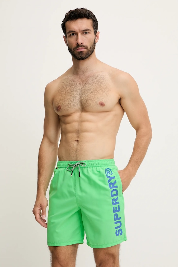 Superdry szorty kąpielowe Planet friendly zielony M3010248A.8JI