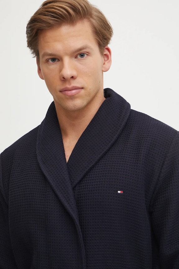 Tommy Hilfiger župan pánský bavlněný námořnická modř UM0UM03524
