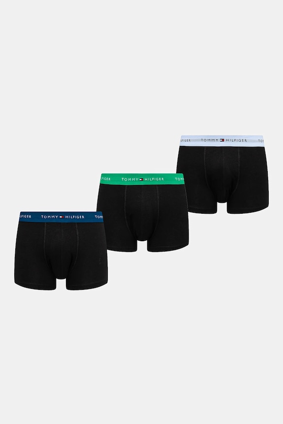 Boxerky Tommy Hilfiger 3-pak pletenina čierna UM0UM02763.
