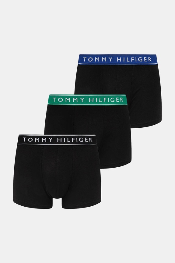 Boxerky Tommy Hilfiger 3-pack pletenina černá UM0UM03457