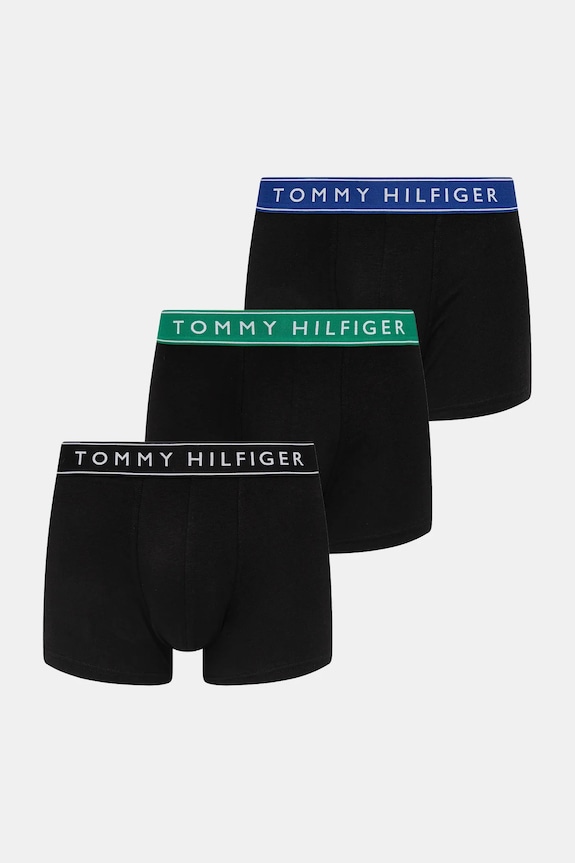 Boxerky Tommy Hilfiger 3-pack pletenina černá UM0UM03457