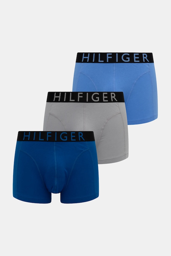 Μποξεράκια Tommy Hilfiger 3-pack εφαρμοστό σορτς μπόξερ μπλε UM0UM03464