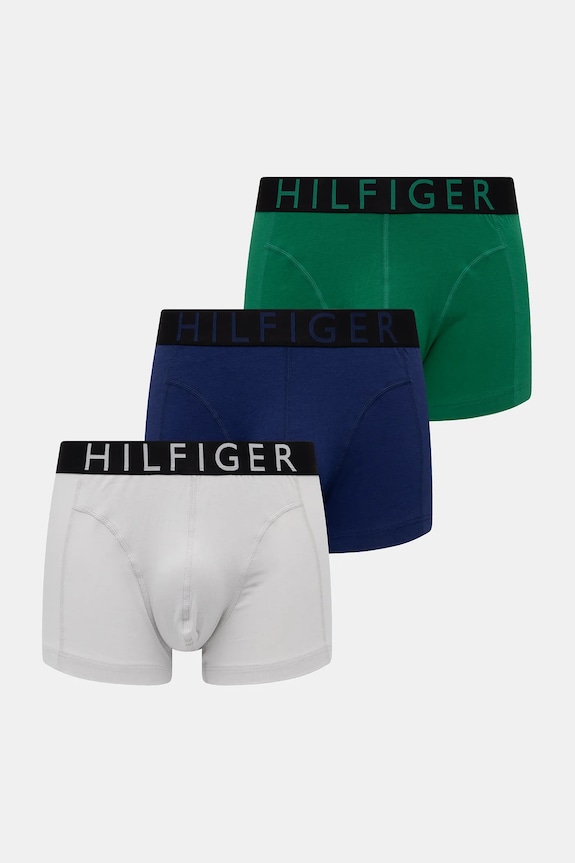 Tommy Hilfiger boxeralsó 3 db sima zöld UM0UM03464