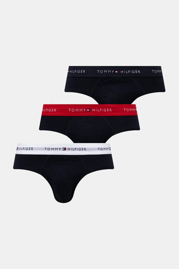 Σλιπ Tommy Hilfiger 3-pack πλεκτό ύφασμα μαύρο UM0UM03471