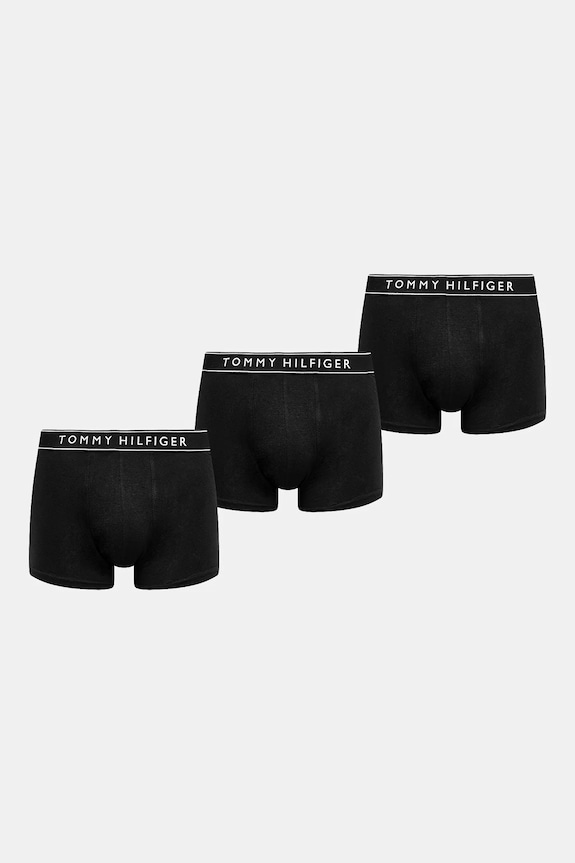 Boxerky Tommy Hilfiger 3-pak pletenina čierna UM0UM03520
