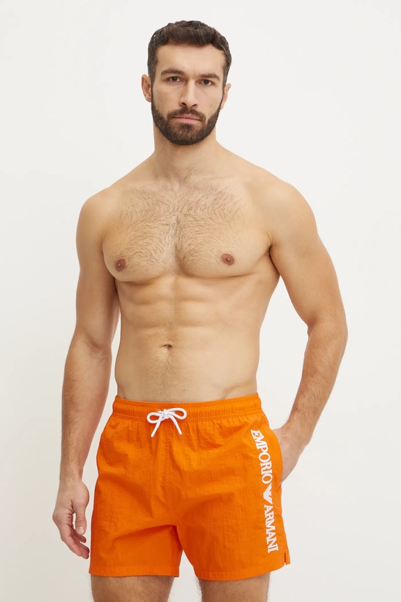 Emporio Armani Underwear szorty kąpielowe pomarańczowy EM000583.AF12330