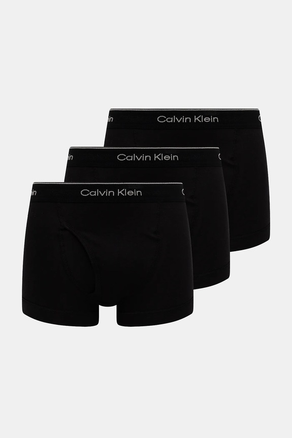 Calvin Klein Underwear pamut boxeralsó 3 db dzsörzé fekete 000NB4003A