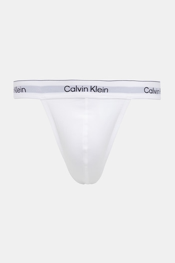 Calvin Klein Underwear tangá pánske bavlnené s elastanom 3-pak LV00NB4386 biela SS26