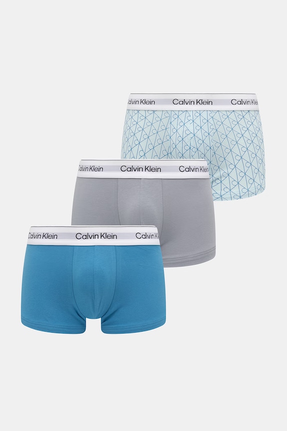 Calvin Klein Underwear bokserki dopasowane męskie 3-pack niebieski LV00NB4389