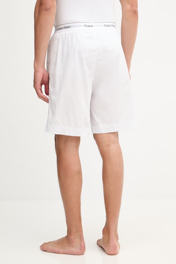 Calvin Klein Underwear szorty piżamowe męskie bawełniane LV00NM2832 biały SS26