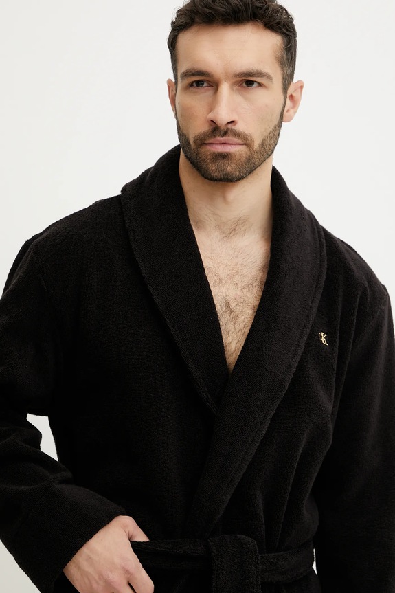Bavlněný župan Calvin Klein Underwear černá LV00NM2819