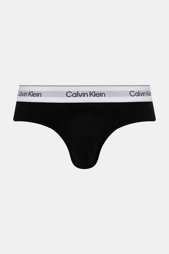 Odzież Calvin Klein Underwear slipy męskie bawełniane z elastanem 3-pack LV00NB4388 czarny