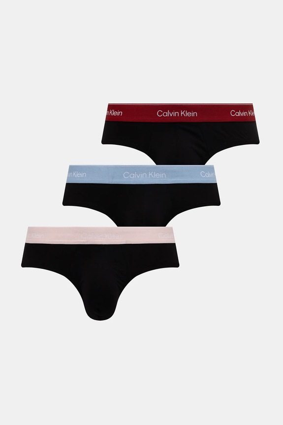 Calvin Klein Underwear bokserki dopasowane męskie bawełniane z elastanem 3-pack dzianina czarny LV00NB4388