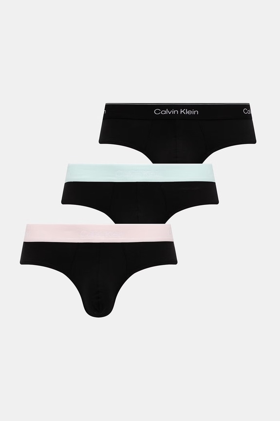 Calvin Klein Underwear bokserki dopasowane męskie bawełniane z elastanem 3-pack czarny LV00NB4388
