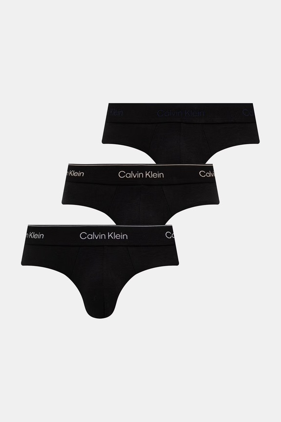 Calvin Klein Underwear bokserki dopasowane męskie bawełniane z elastanem 3-pack czarny LV00NB4388