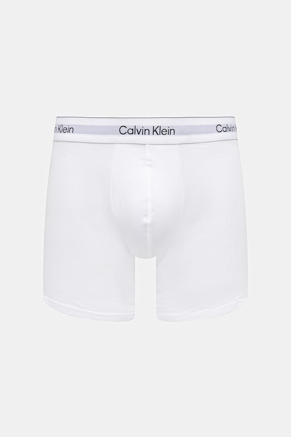 Îmbrăcăminte Calvin Klein Underwear boxeri bărbați cu bumbac pachet de 3 LV00NB4394 alb