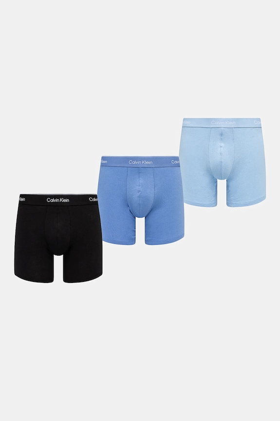 Calvin Klein Underwear μποξεράκι ανδρικό με βαμβάκι 3-pack εφαρμοστό σορτς μπόξερ μπλε LV00NB4394