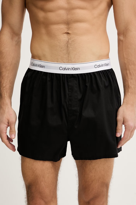 Calvin Klein Underwear ohlapne boksarice moške bombažne z elastanom paket 3 kosov bela LV00NB4267