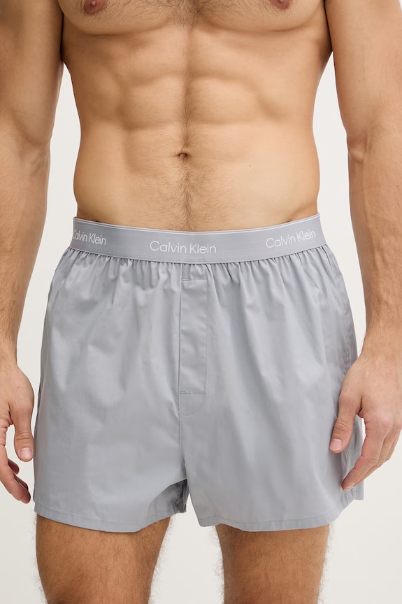 Calvin Klein Underwear ohlapne boksarice moške bombažne z elastanom paket 3 kosov turkizna LV00NB4267