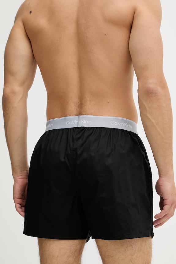 Oblačila Calvin Klein Underwear ohlapne boksarice moške bombažne z elastanom paket 3 kosov LV00NB4267 črna