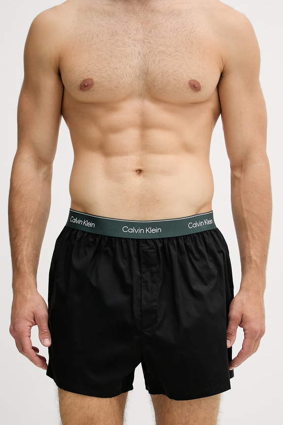 Calvin Klein Underwear ohlapne boksarice moške bombažne z elastanom paket 3 kosov črna LV00NB4267