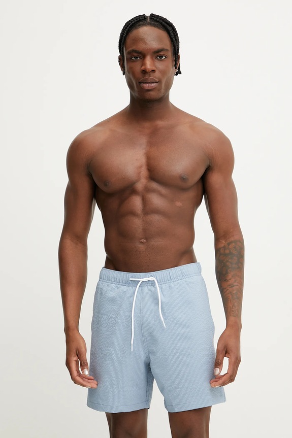 Plavkové šortky Hollister Co. KI333.5014.210 modrá SS25