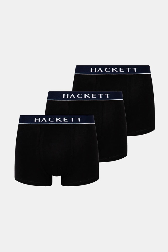 Μποξεράκια Hackett London 3-pack εφαρμοστό σορτς μπόξερ μαύρο HMU10600