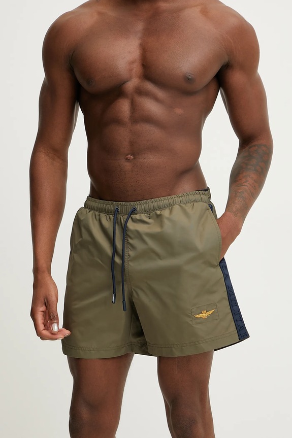 Aeronautica Militare pantaloncini da bagno verde BW225CT3539