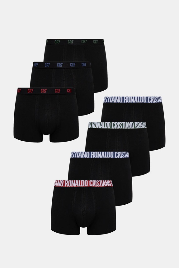 Μποξεράκια CR7 Cristiano Ronaldo 7-pack εφαρμοστό σορτς μπόξερ μαύρο 8127.4900.2810