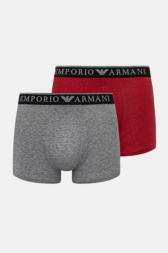 Emporio Armani Underwear boxeralsó 2 db sima szürke EM000252.AF10776