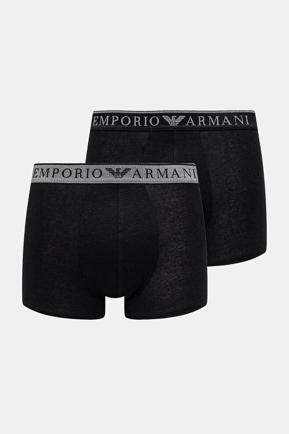 Emporio Armani Underwear boxeralsó 2 db sima fekete EM000252.AF10776