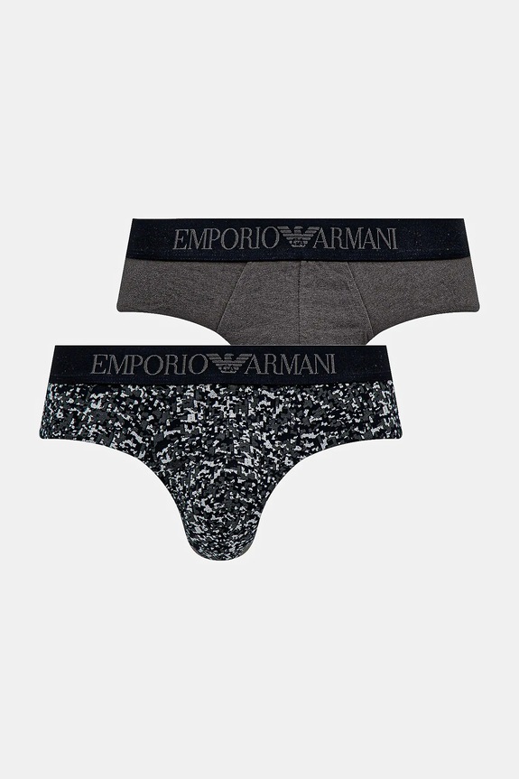 Emporio Armani Underwear slipy 2-pack bawełna szary EM000251.AF10797