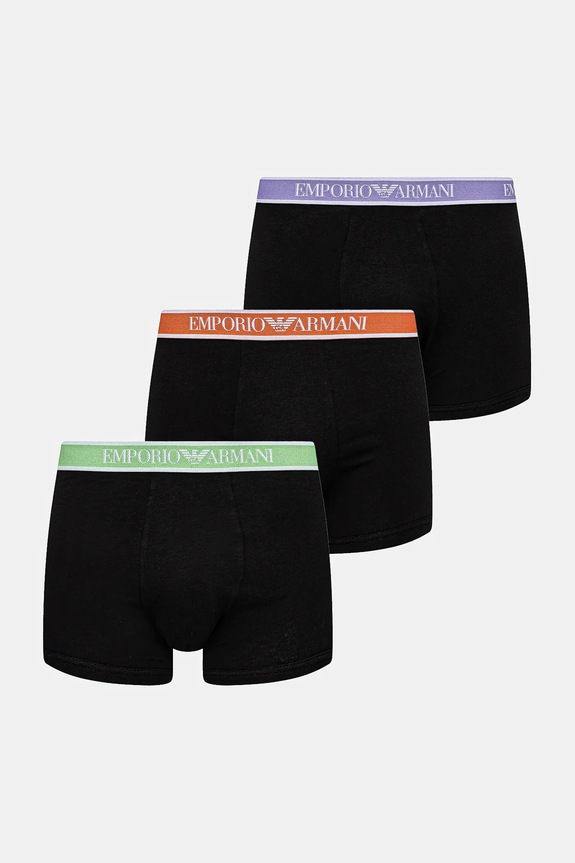 Boxerky Emporio Armani Underwear 3-pak pletenina čierna EM000261.AF10779
