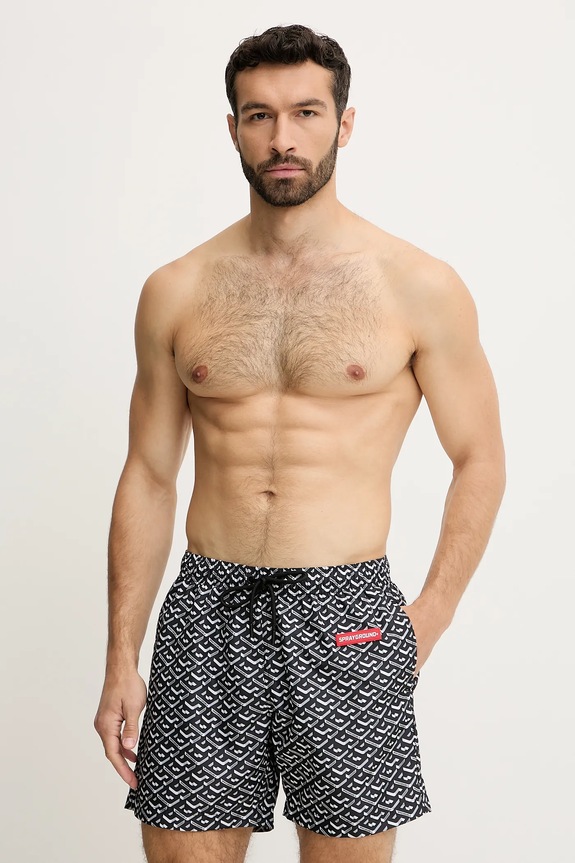 Sprayground pantaloncini da bagno nero SP753BLK