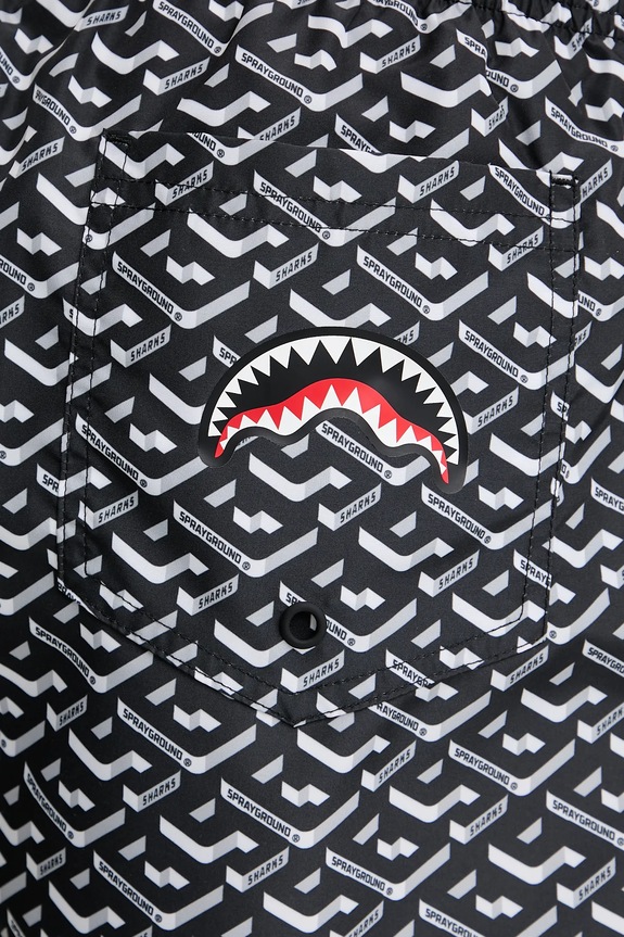Sprayground pantaloncini da bagno nero SP753BLK