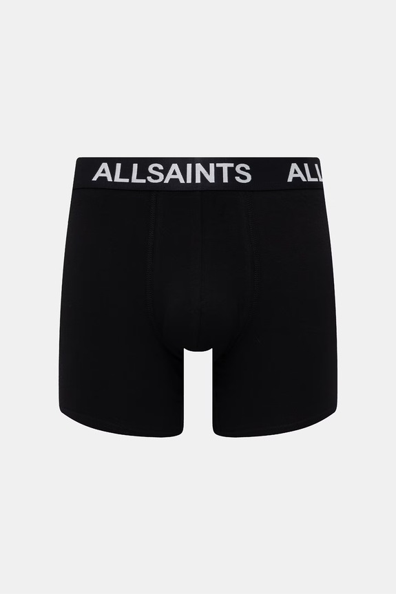 AllSaints bokserki męskie z bawełną 3-pack M286XB.449752 czarny SS25