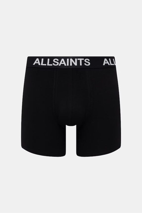 AllSaints bokserki męskie z bawełną 3-pack M286XB.449752 czarny SS25