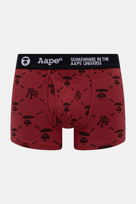 Боксери AAPE Main візерунок бордо AAPUWM5297XXN