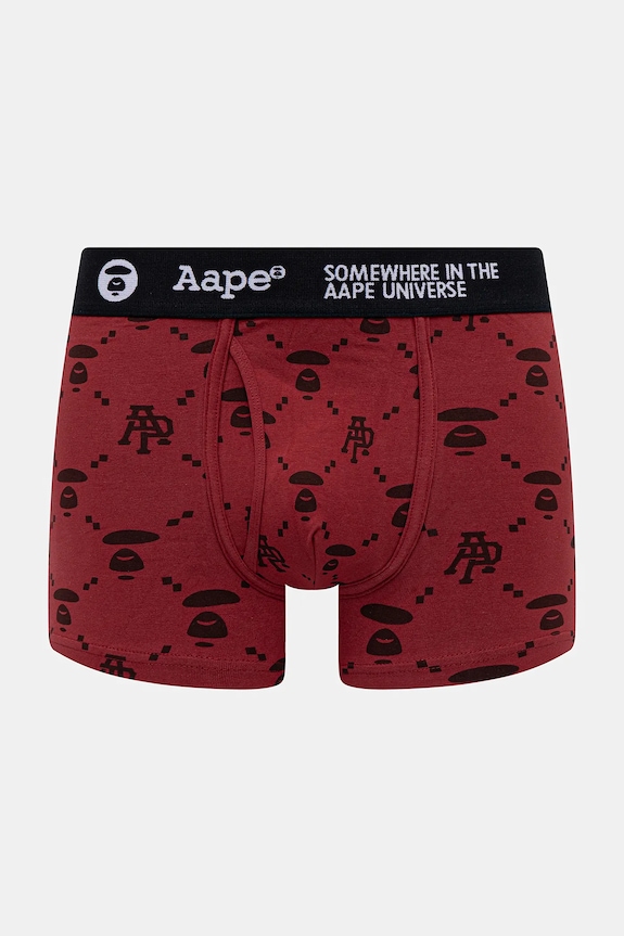 Боксери AAPE Main візерунок бордо AAPUWM5297XXN
