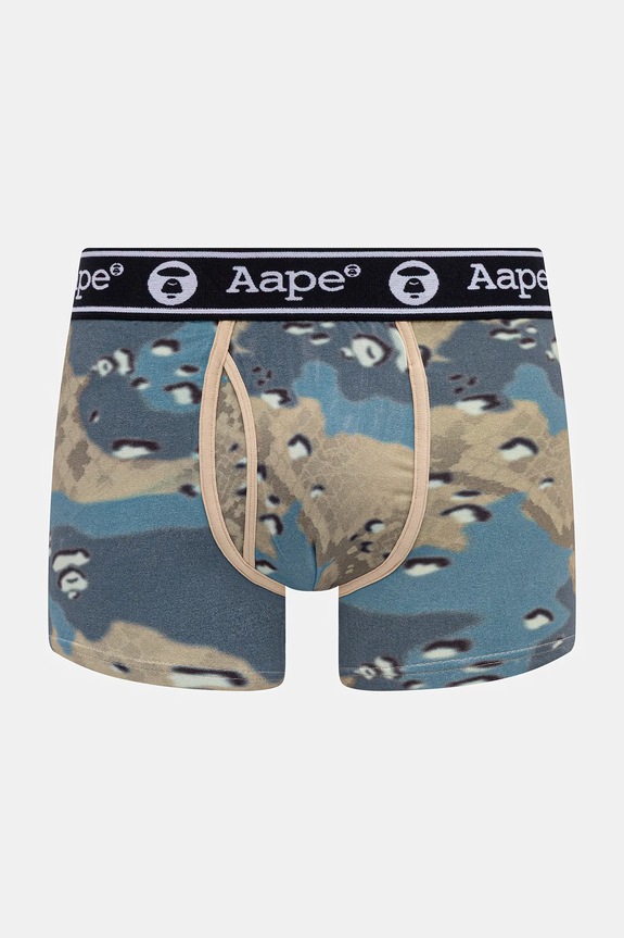 Bokserice AAPE Main s uzorkom bež AAPUWM5240XBN