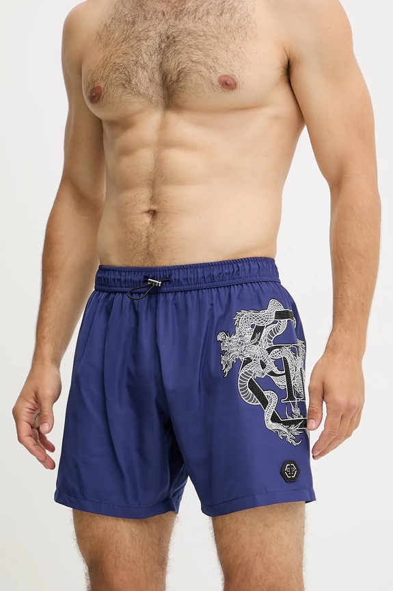 Ρούχα Μαγιό Philipp Plein PM25MBM01 σκούρο μπλε