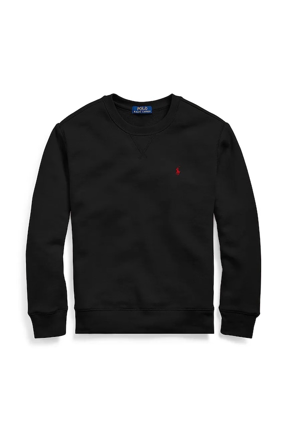 Dětská mikina Polo Ralph Lauren bez kapuce černá 323772102004